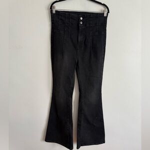 We The Free by Free People High-Rise Black Flare Jeans – Size 31
